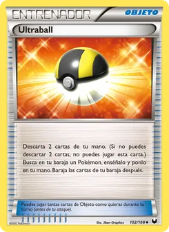 Carta Ultraball de la expansión Oscuros Exploradores, número 102/108