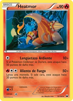 Carta Heatmor de la expansión Oscuros Exploradores, número 19/108