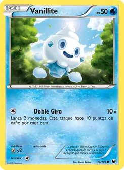 Carta Vanillite de la expansión Oscuros Exploradores, número 33/108
