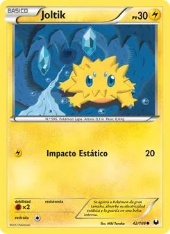 Carta Joltik de la expansión Oscuros Exploradores, número 42/108