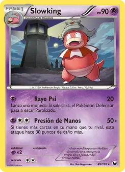 Carta Slowking de la expansión Oscuros Exploradores, número 49/108