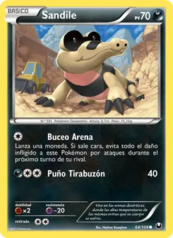 Carta Sandile de la expansión Oscuros Exploradores, número 64/108