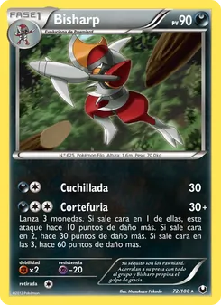 Carta Bisharp de la expansión Oscuros Exploradores, número 72/108