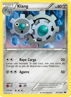Carta Klang de la expansión Oscuros Exploradores, número 76/108