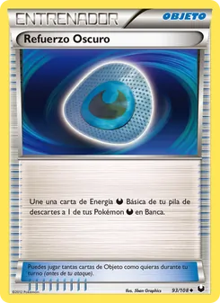 Carta Refuerzo Oscuro de la expansión Oscuros Exploradores, número 93/108