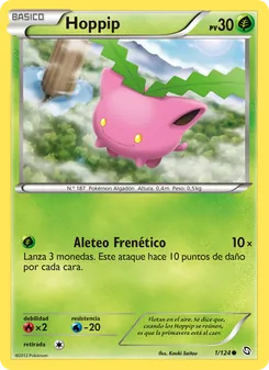 Carta Hoppip de la expansión Dragones Majestuosos, número 1/124
