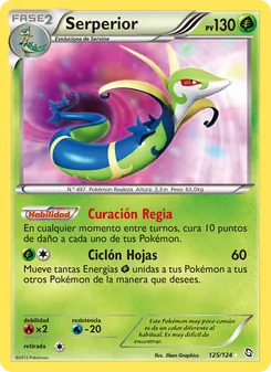 Carta Serperior de la expansión Dragones Majestuosos, número 125/124