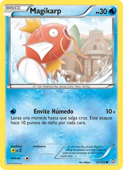 Carta Magikarp de la expansión Dragones Majestuosos, número 23/124