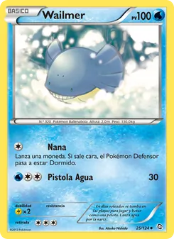 Carta Wailmer de la expansión Dragones Majestuosos, número 25/124