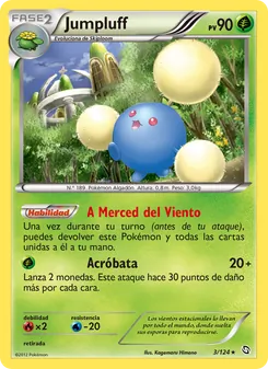 Carta Jumpluff de la expansión Dragones Majestuosos, número 3/124