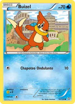 Carta Buizel de la expansión Dragones Majestuosos, número 32/124