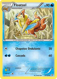Carta Floatzel de la expansión Dragones Majestuosos, número 33/124