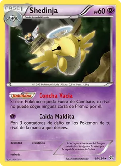 Carta Shedinja de la expansión Dragones Majestuosos, número 48/124