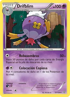 Carta Drifblim de la expansión Dragones Majestuosos, número 51/124