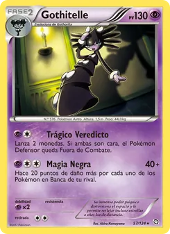 Carta Gothitelle de la expansión Dragones Majestuosos, número 57/124