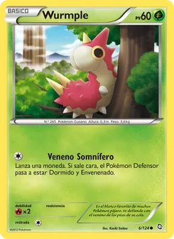 Carta Wurmple de la expansión Dragones Majestuosos, número 6/124