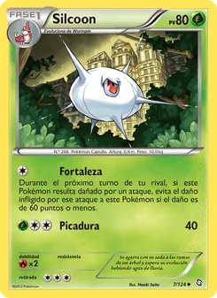 Carta Silcoon de la expansión Dragones Majestuosos, número 7/124