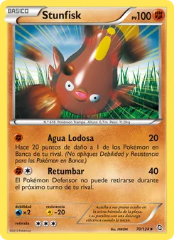 Carta Stunfisk de la expansión Dragones Majestuosos, número 70/124