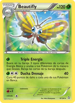 Carta Beautifly de la expansión Dragones Majestuosos, número 8/124