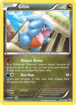 Carta Gible de la expansión Dragones Majestuosos, número 87/124