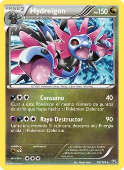 Carta Hydreigon de la expansión Dragones Majestuosos, número 98/124