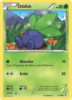 Carta Oddish de la expansión Fronteras Cruzadas, número 1/149