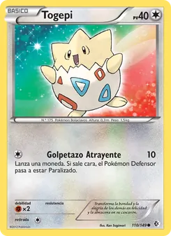 Carta Togepi de la expansión Fronteras Cruzadas, número 110/149