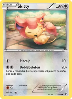 Carta Skitty de la expansión Fronteras Cruzadas, número 113/149
