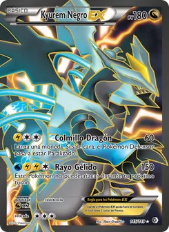 Carta Kyurem Negro-EX de la expansión Fronteras Cruzadas, número 145/149