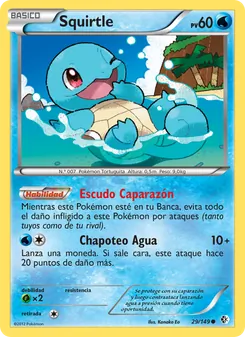 Carta Squirtle de la expansión Fronteras Cruzadas, número 29/149