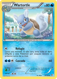 Carta Wartortle de la expansión Fronteras Cruzadas, número 30/149