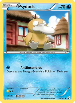 Carta Psyduck de la expansión Fronteras Cruzadas, número 33/149