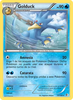 Carta Golduck de la expansión Fronteras Cruzadas, número 35/149