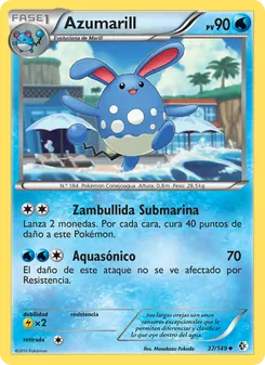 Carta Azumarill de la expansión Fronteras Cruzadas, número 37/149