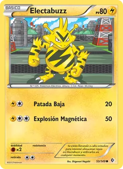 Carta Electabuzz de la expansión Fronteras Cruzadas, número 53/149