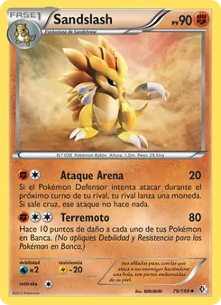 Carta Sandslash de la expansión Fronteras Cruzadas, número 79/149