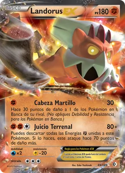 Carta Landorus-EX de la expansión Fronteras Cruzadas, número 89/149