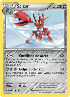 Carta Scizor de la expansión Fronteras Cruzadas, número 94/149
