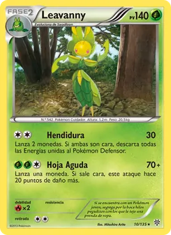 Carta Leavanny de la expansión Tormenta Plasma, número 10/135
