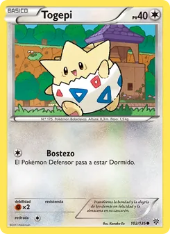 Carta Togepi de la expansión Tormenta Plasma, número 102/135