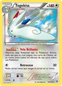Carta Togekiss de la expansión Tormenta Plasma, número 104/135