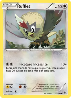 Carta Rufflet de la expansión Tormenta Plasma, número 115/135