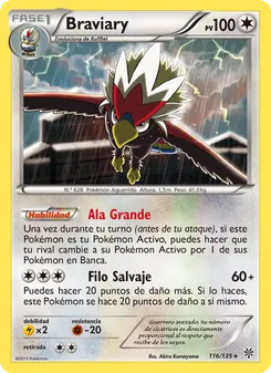 Carta Braviary de la expansión Tormenta Plasma, número 116/135