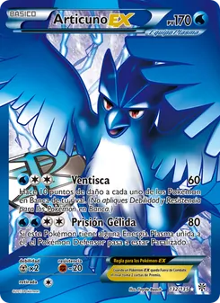Carta Articuno-EX de la expansión Tormenta Plasma, número 132/135
