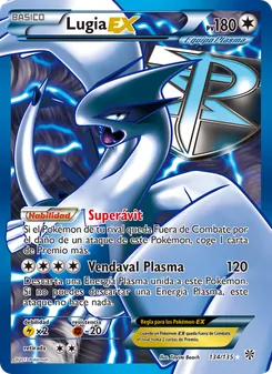 Carta Lugia-EX de la expansión Tormenta Plasma, número 134/135