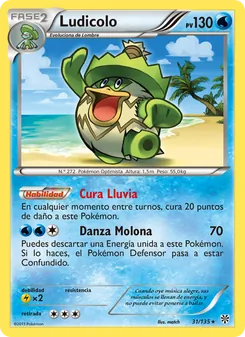 Carta Ludicolo de la expansión Tormenta Plasma, número 31/135