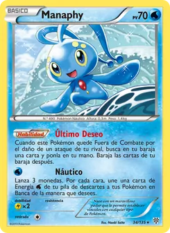 Carta Manaphy de la expansión Tormenta Plasma, número 34/135