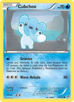 Carta Cubchoo de la expansión Tormenta Plasma, número 40/135
