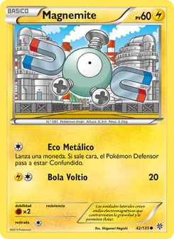 Carta Magnemite de la expansión Tormenta Plasma, número 42/135