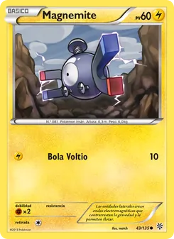 Carta Magnemite de la expansión Tormenta Plasma, número 43/135
